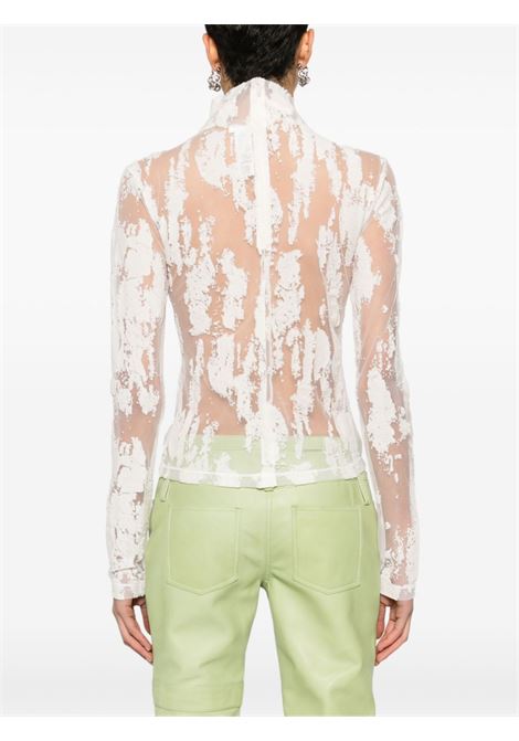 top jacquard donna bianco in cotone ACNE STUDIOS | AL0398AEG